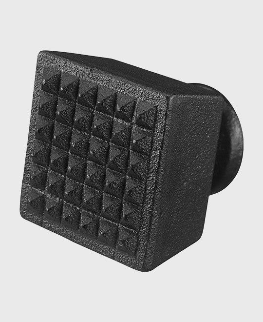 Black cast iron meat tenderizer 7x7 cm with pyramid pattern