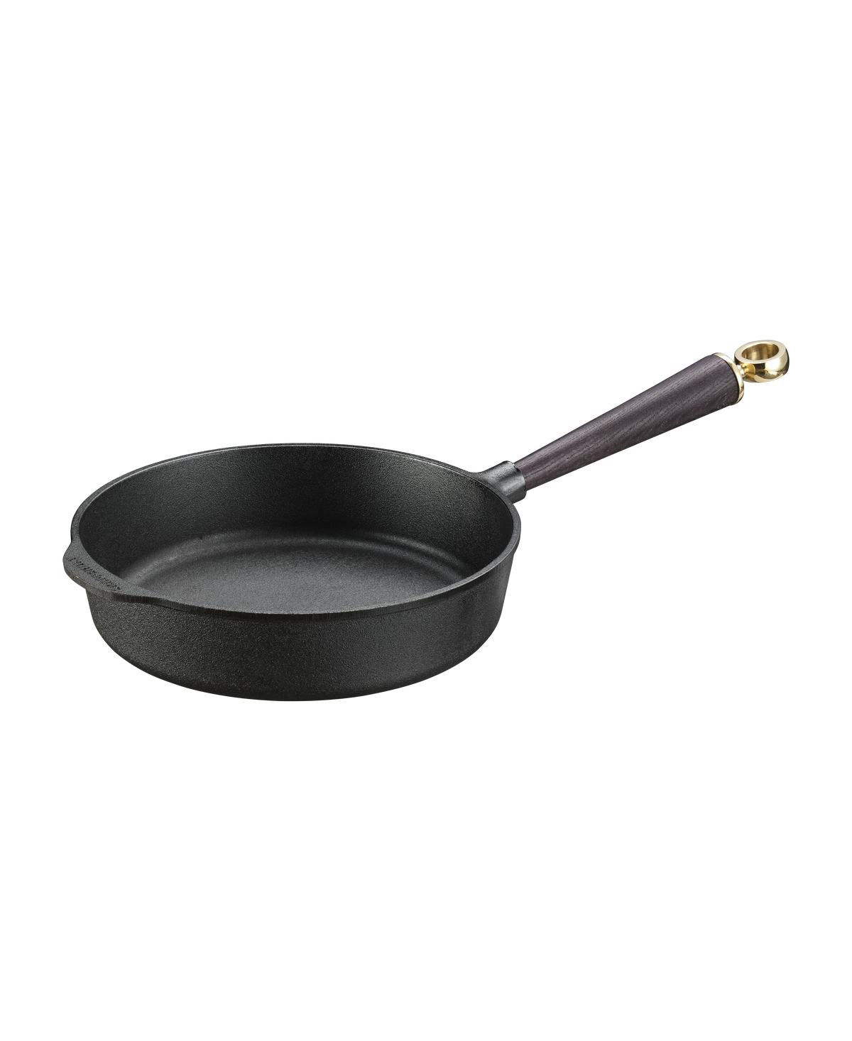 Traditional Cast Iron Deep Pan 25 cm 120 years Brass & Black Ash | Skeppshult