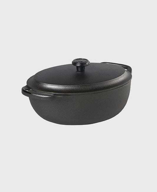 Ovaler Schmortopf 4L mit gusseisernem Deckel