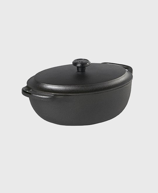 Ovaler Schmortopf 4L mit gusseisernem Deckel