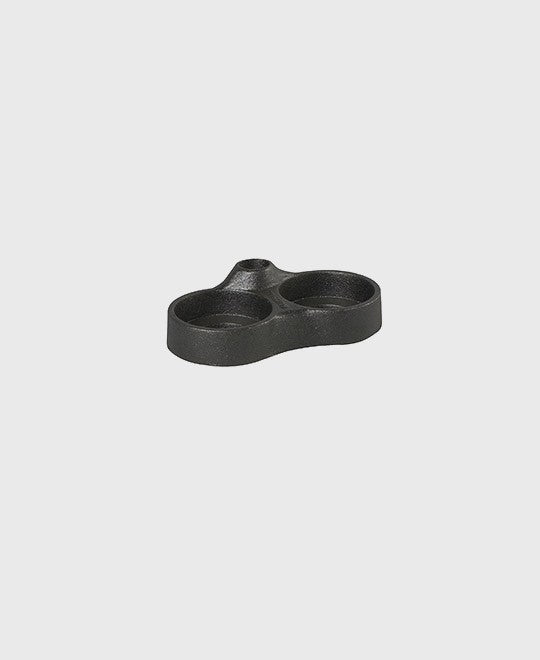 Black cast iron double stand for two mills or spice grinders