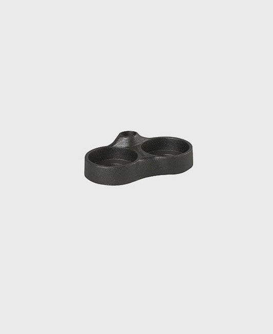 Black cast iron double stand for two mills or spice grinders