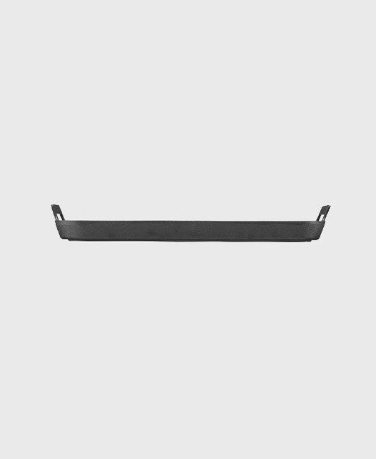 Black cast iron grill plate 40x25 cm rectngular and two iron handles