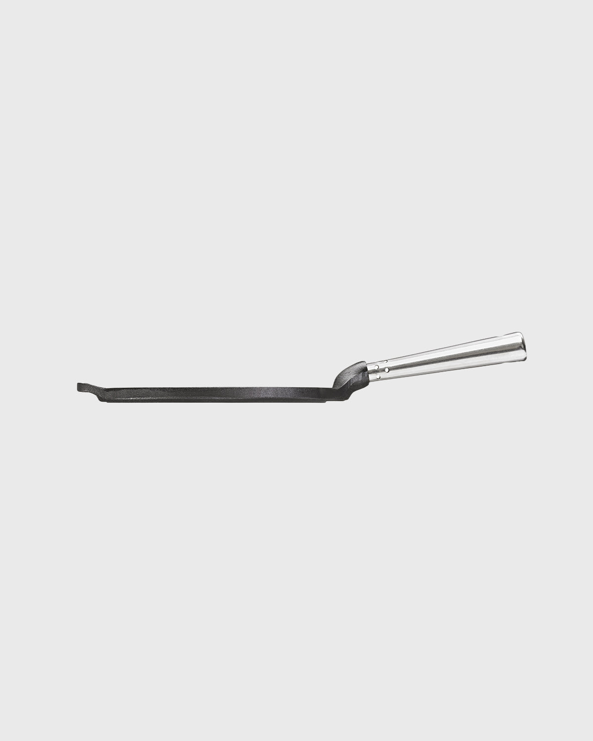 Black cast iron heart pancake pan round 23 cm with self-ventilating stainless steel handle
