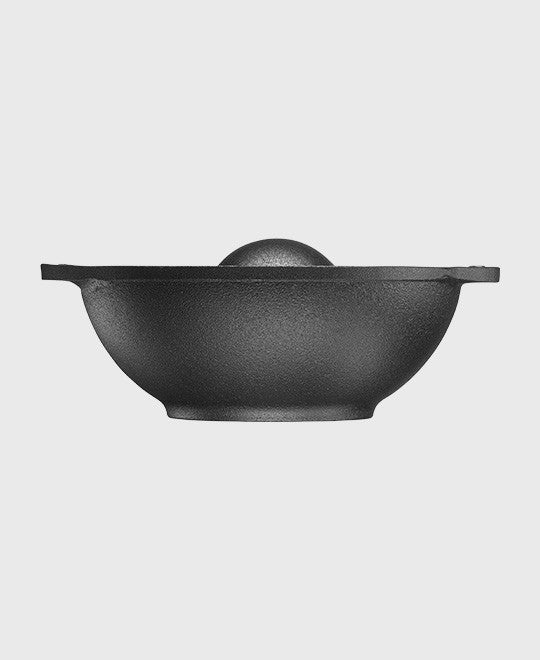 Black cast iron mustard seed grinder 8 cm and bowl 21 cm