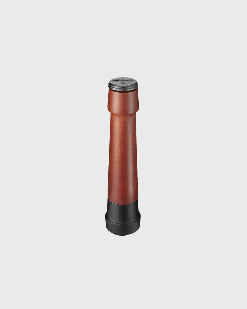 Black cast iron and swedish beech wood salt mill 27 cm with ceramic grinding mechanism